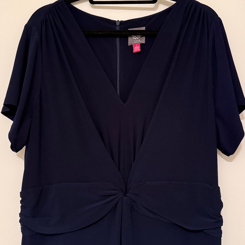 Vince Camuto Navy Blue V-Neck jumpsuit
